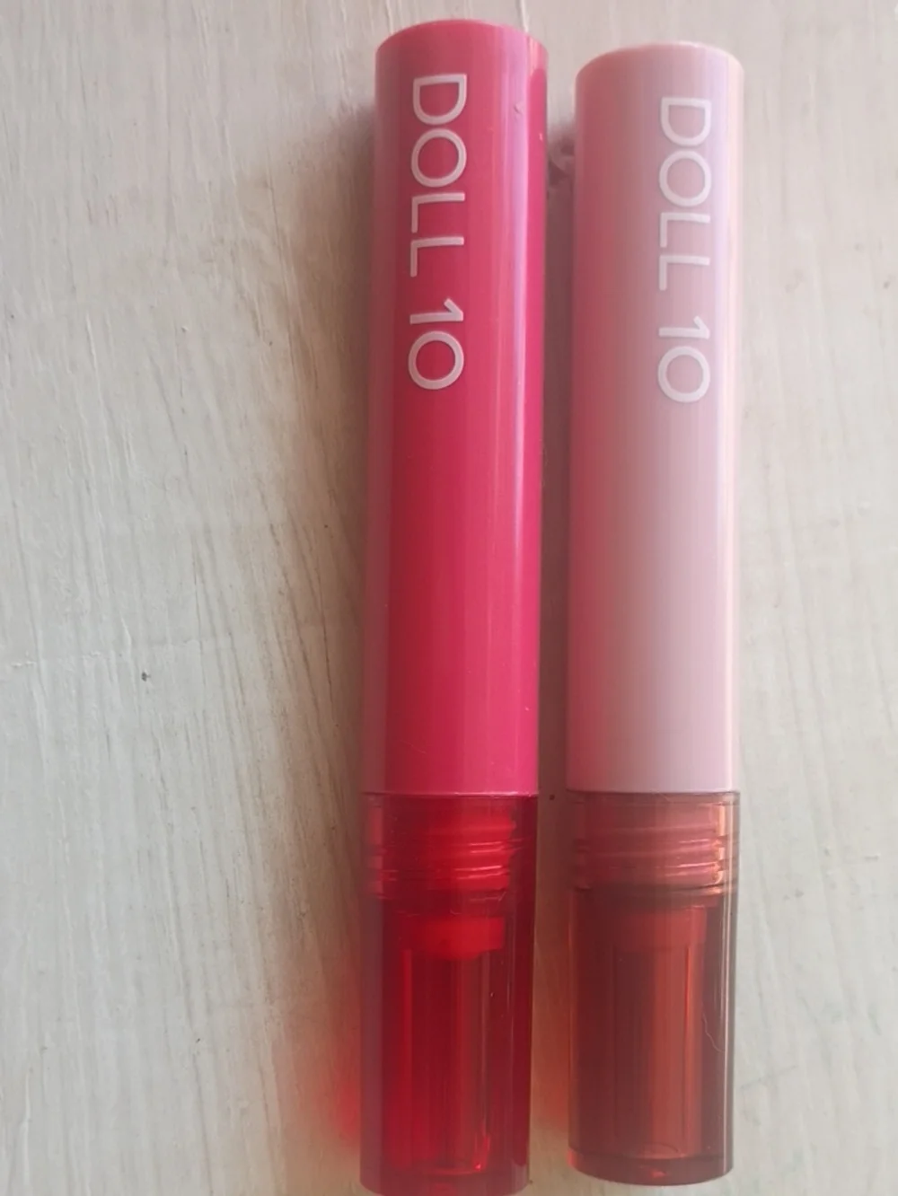 DOLL 10 Lip Duo — Bright Pink & Soft Pink Hydrating Sheer Tint